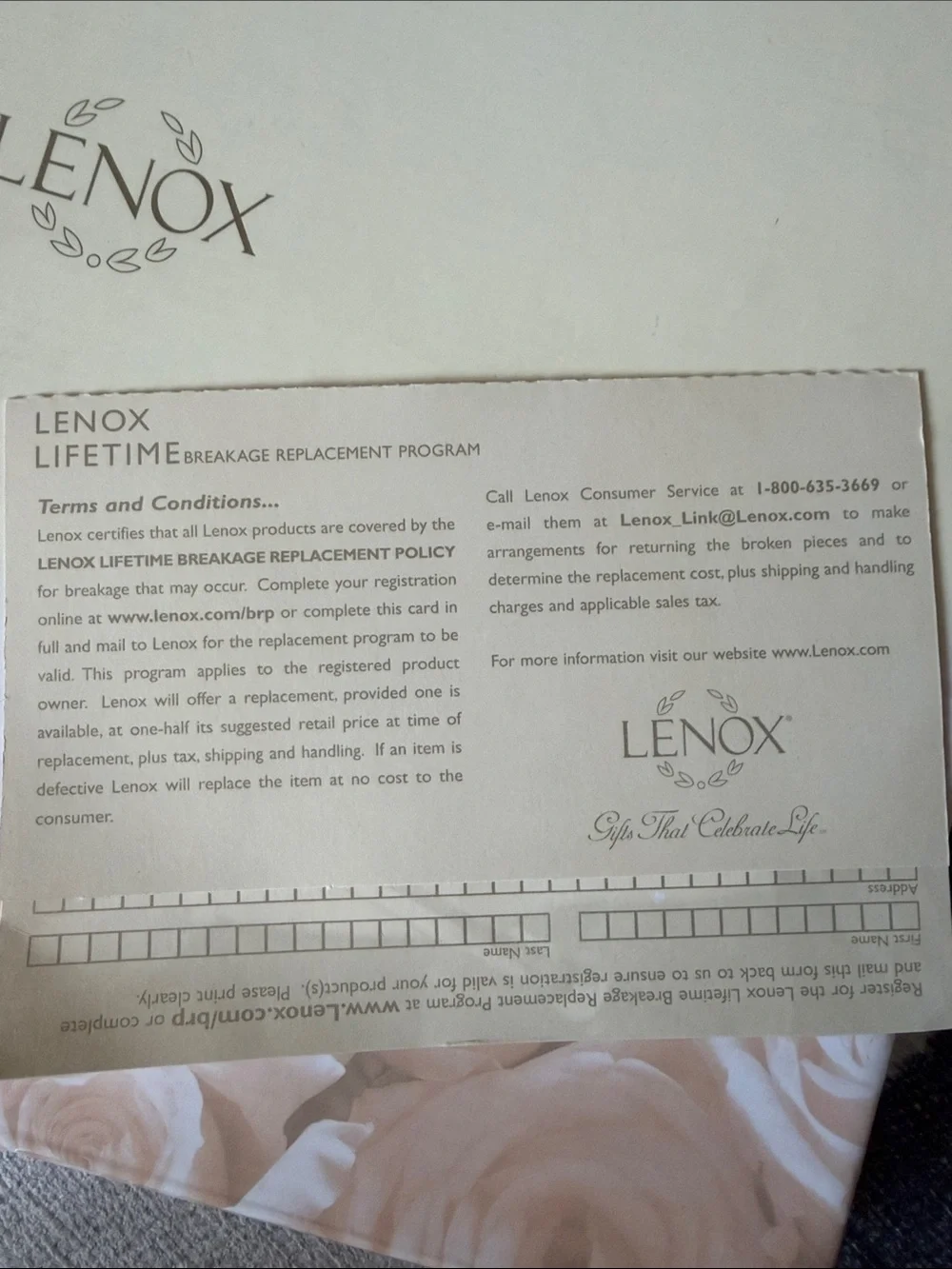 Lenox FOREVERMORE invitation double frame